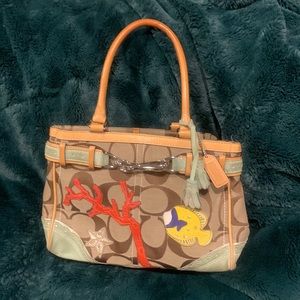 Coach Canvas and Leather Bag